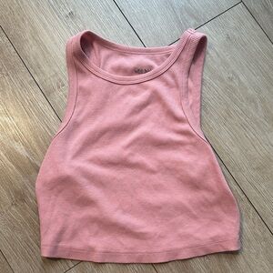 Wild Fable Dusty Pink Ribbed Crop Top